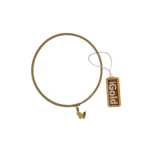 Damen-Stretcharmband aus 9-karätigem Gold iGOLD mit Schmetterling (1,10 gr.)
