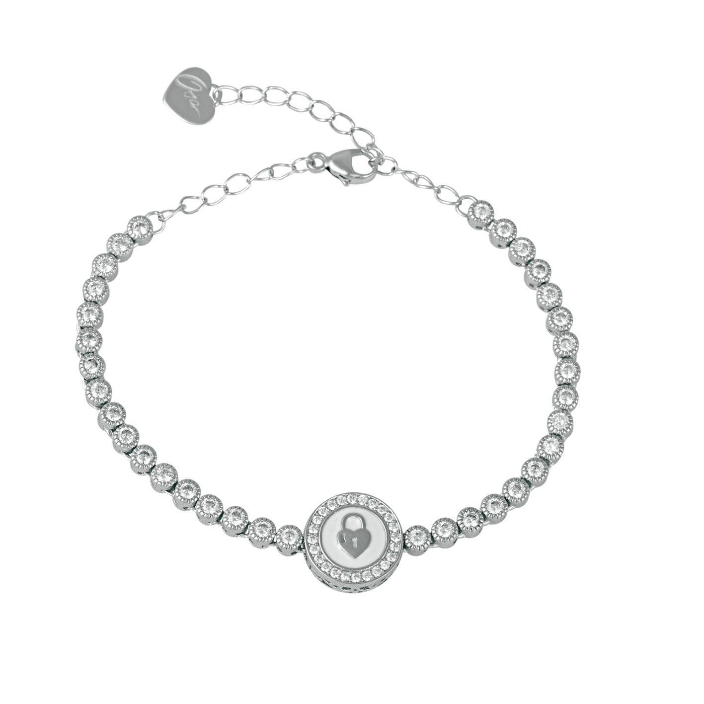 Bracciale Donna Osa Jewels Tennis Con Lucchetto Amore