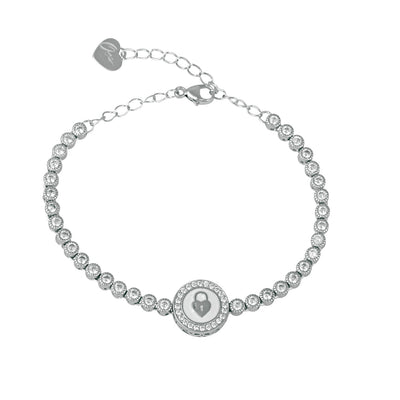 Damenarmband Osa Jewels Tennis mit Liebesschloss