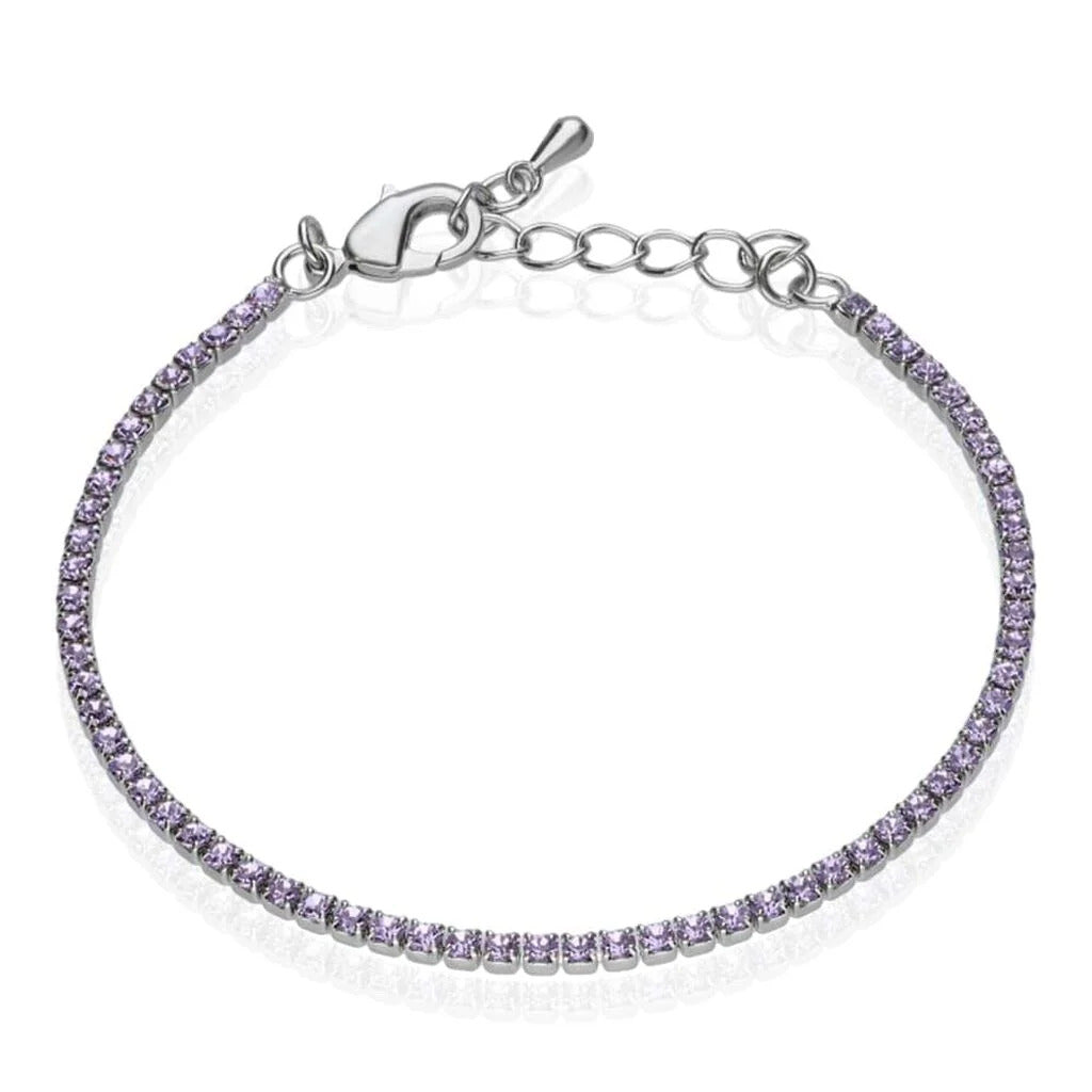 Bracciale tennis In acciaio rodiato e cristalli Stroili donna