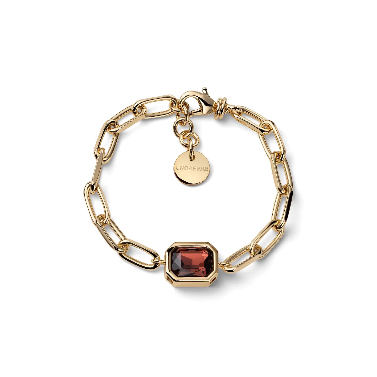 Armband Joya mit Kette und braunen Kristallen Unoaerre 2824