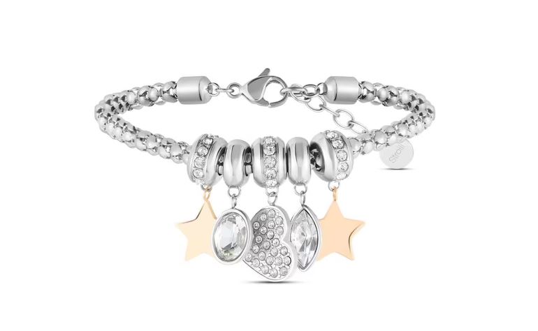 Armband Lady Chic Stahl und Kristalle Bicolor Stern 1674557