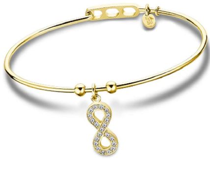 Bracciale Lotus donna in acciaio dorato segno infinito ls2120-2/2