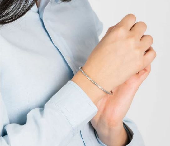 Bracciale Lotus style acciaio donna con zirconi ls2111-2/1