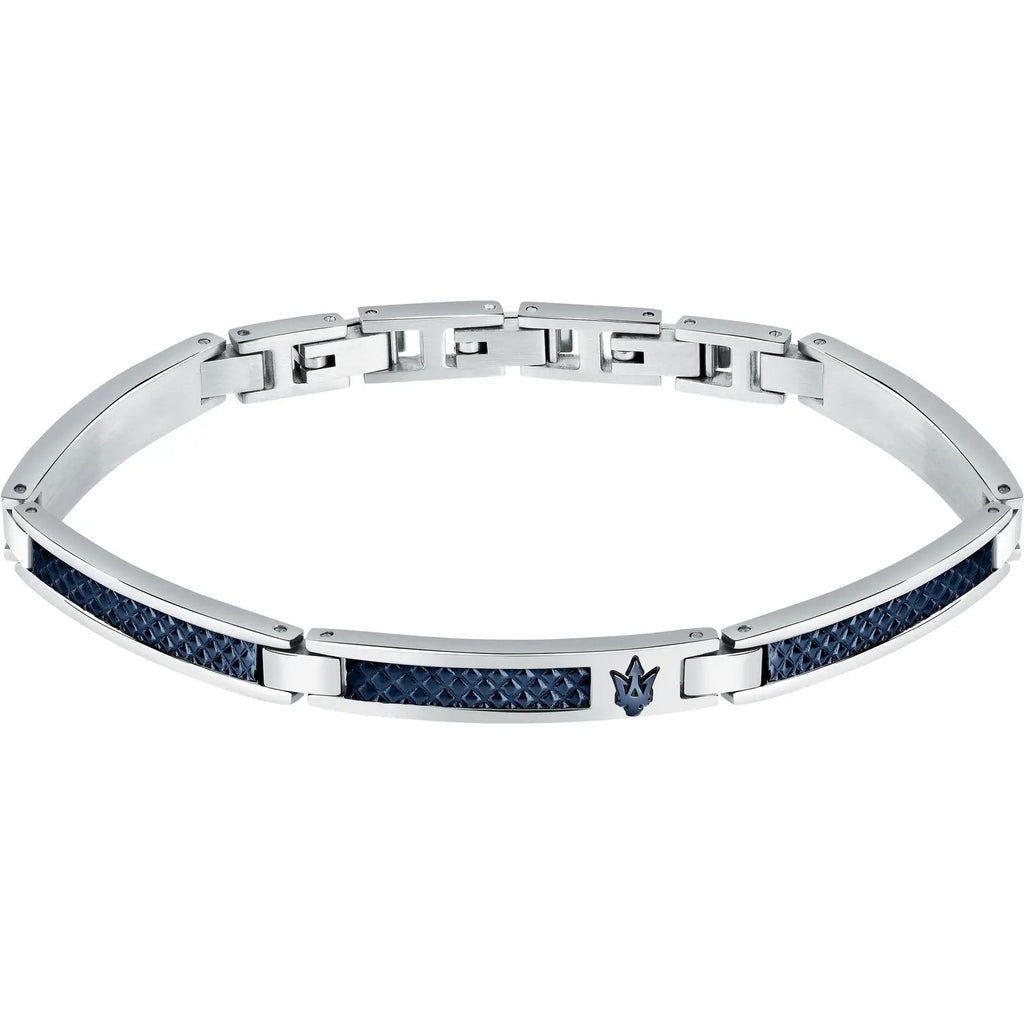 Maserati Herrenarmband blau und silber JM523AVD33