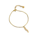 Bracciale Ops donna con pendente corno dorato