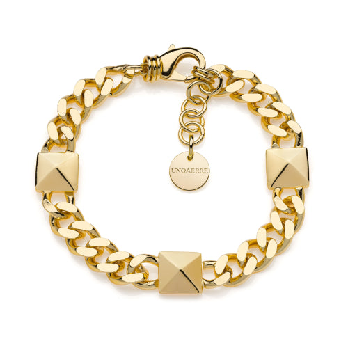 Bracciale Piramidi Unoaerre donna in bronzo dorato 2119