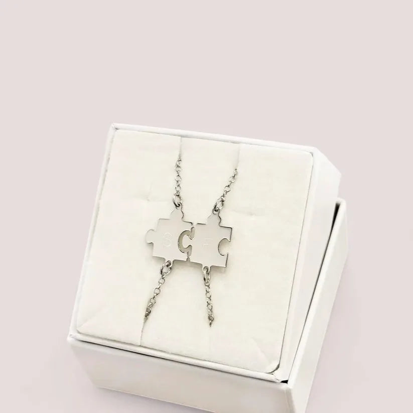 Bracciale Puzzle spezzato in argento 925 con incisione
