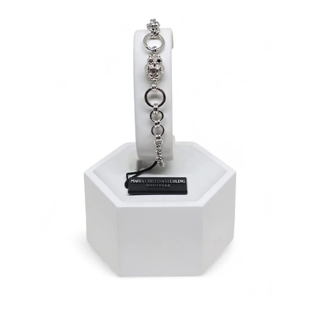 Bracciale Regolabile da uomo con gufo Maria Cristina Sterling B7032