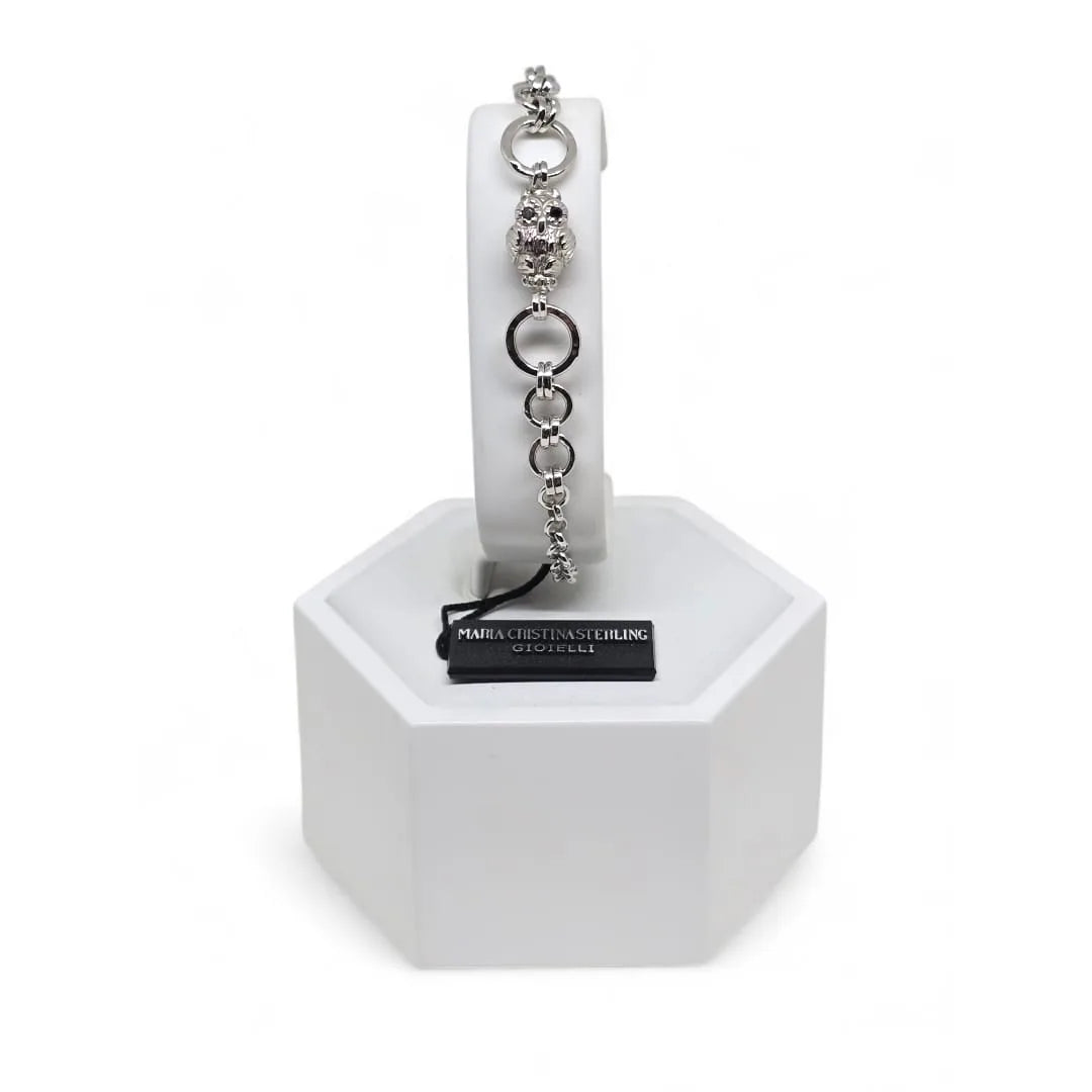Bracciale Regolabile da uomo con gufo Maria Cristina Sterling B7032