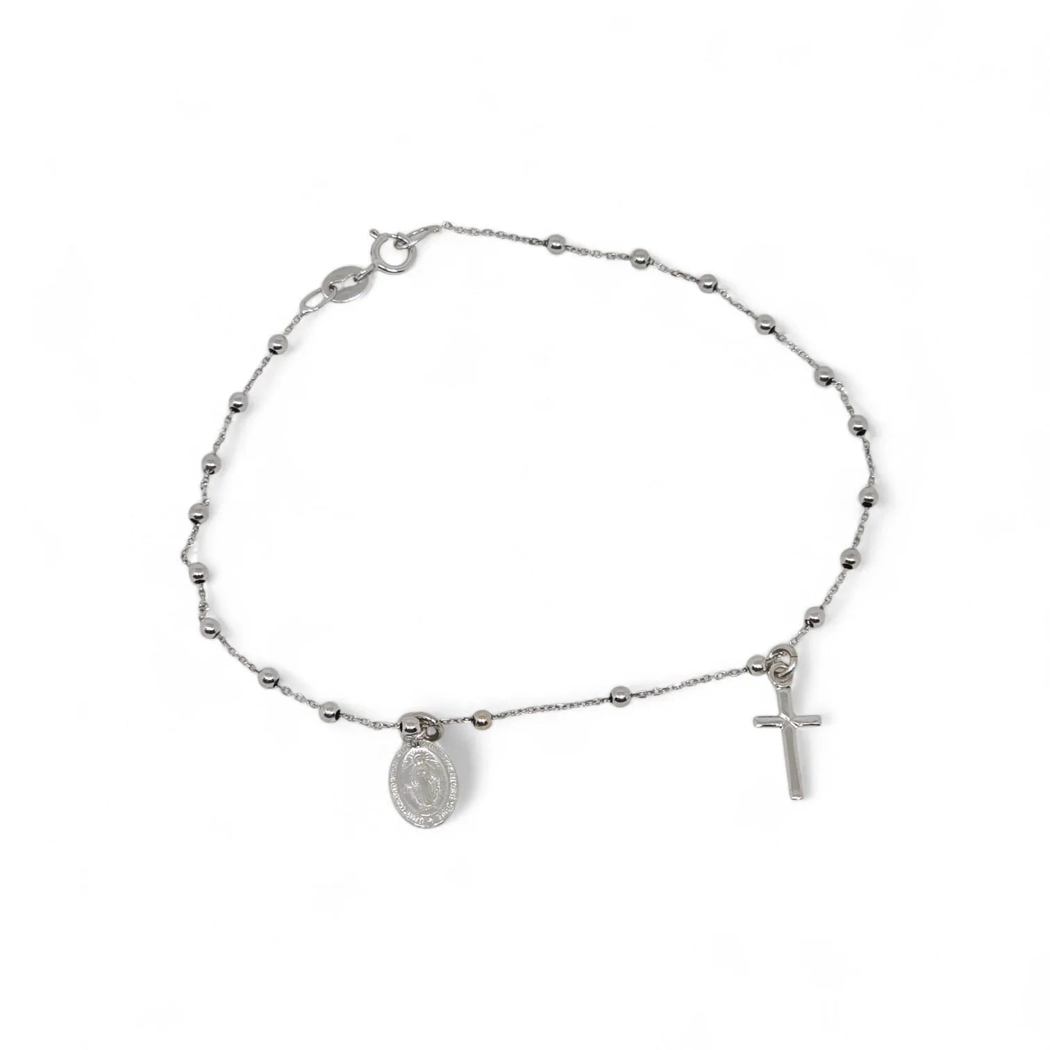 Bracciale Rosario oro bianco 18 carati - Eleganza e Leggerezza
