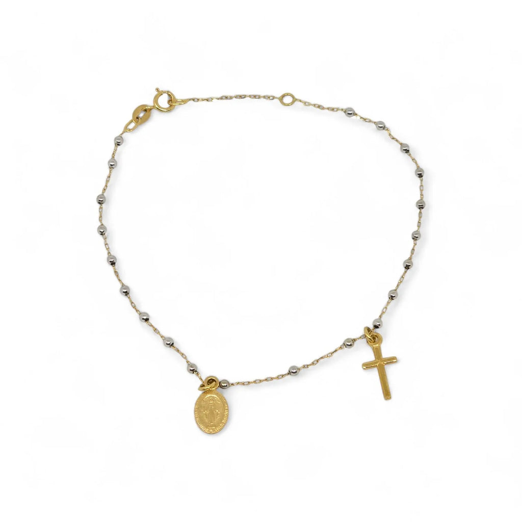 Bracciale Rosario oro bianco e oro giallo 18 carati - Eleganza e Leggerezza