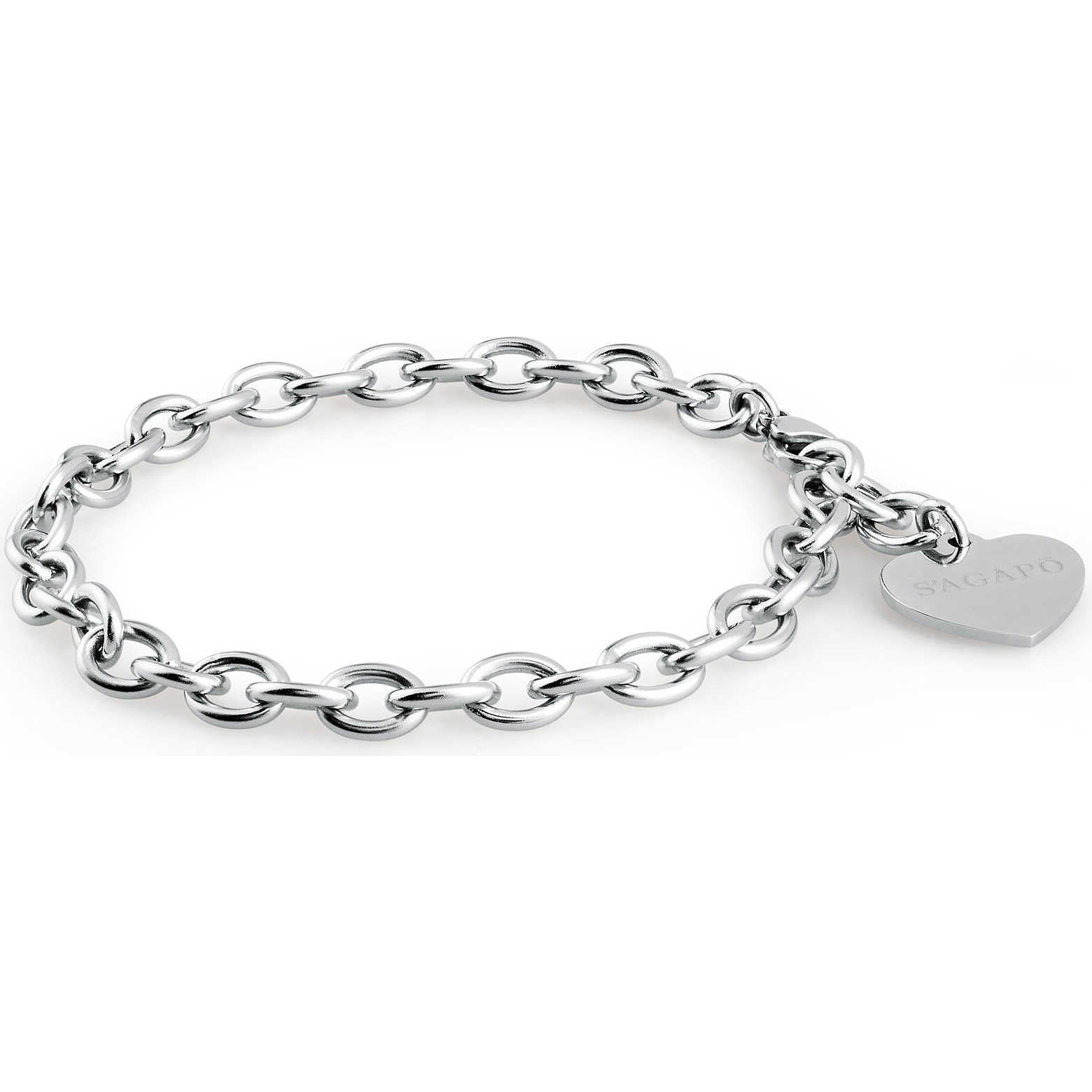 S'Agapò Damenarmband SHAC2 Happy Kollektion mit Herzanhänger Casual Art. SHAC2