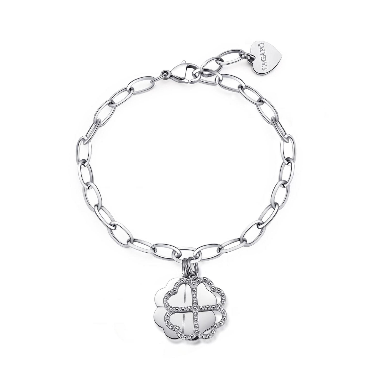 Sagapò Damenarmband mit Kleeblatt ssg23