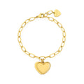 Sagapò Damenarmband aus Stahl mit goldenem Herz ssg20