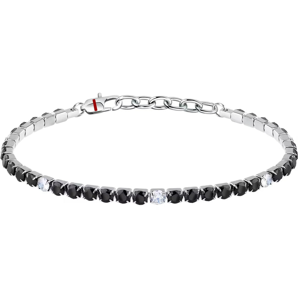 Bracciale Sector tennis con pietre nere SANN50