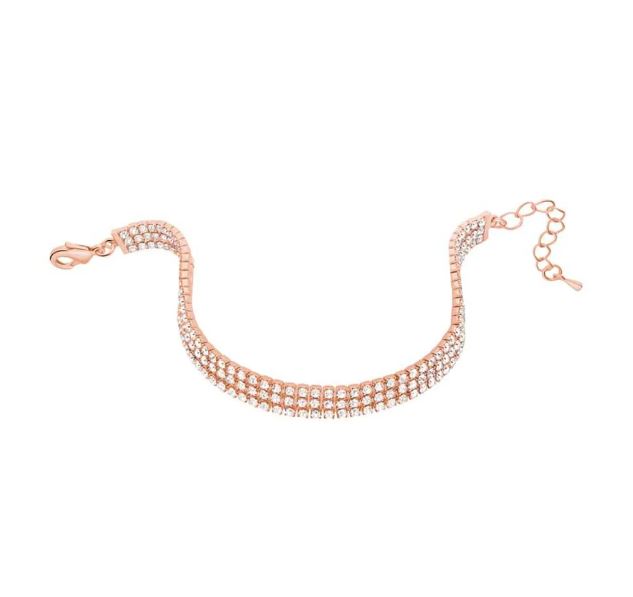 Bracciale Stroili Multifilo In Metallo Rosato Con Strass 1668676