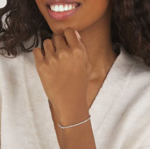 Stroili Damenarmband aus rhodiniertem Metall und Kristallen 1651055