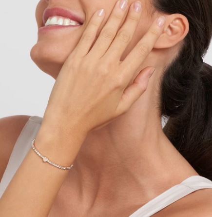 Bracciale tennis Stroili donna in metallo rosato e cristalli