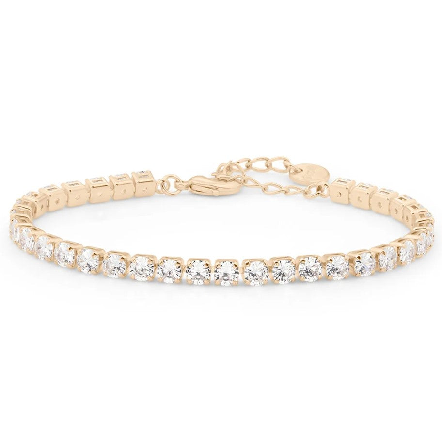 Bracciale Stroili donna tennis romantic shine in metallo dorato e cristalli 1683802