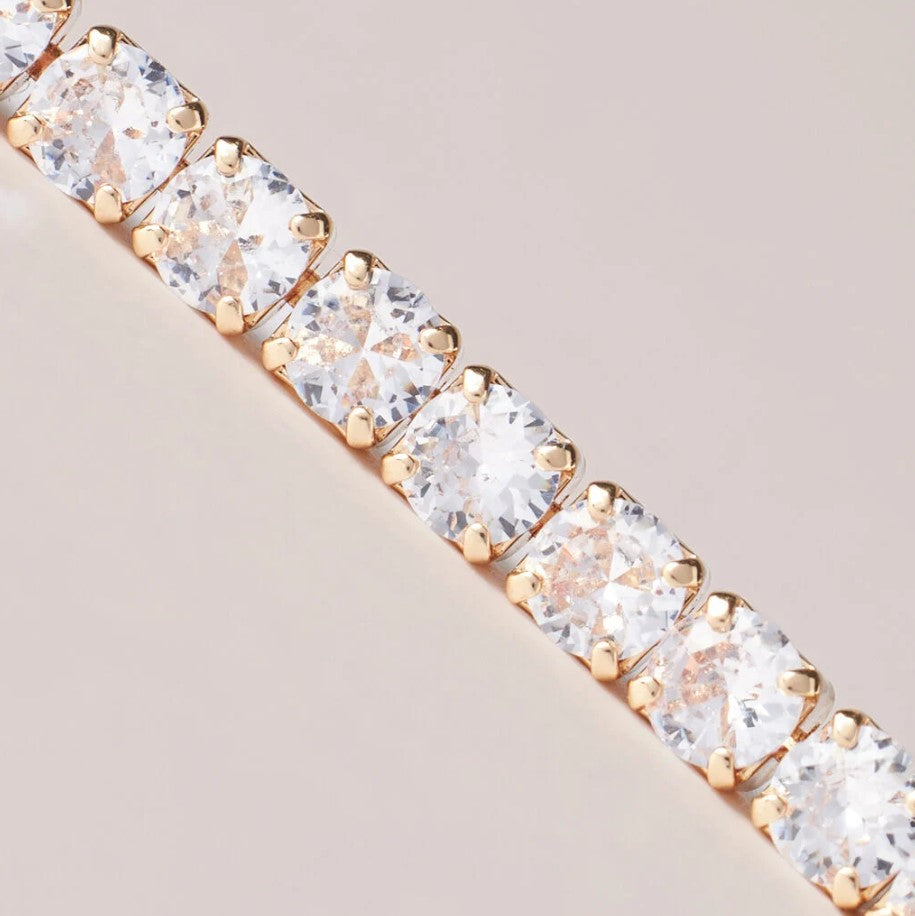 Bracciale Stroili donna tennis romantic shine in metallo dorato e cristalli 1683802