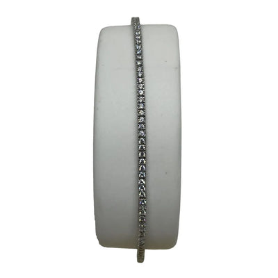 Tennisarmband aus 18 Karat Weißgold mit weißen Zirkonia, 21 cm