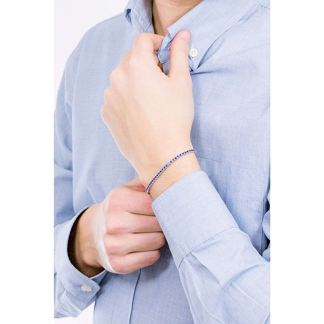 Bracciale Tennis uomo Argento 925 gioiello Comete Tennis ubr 995 m19