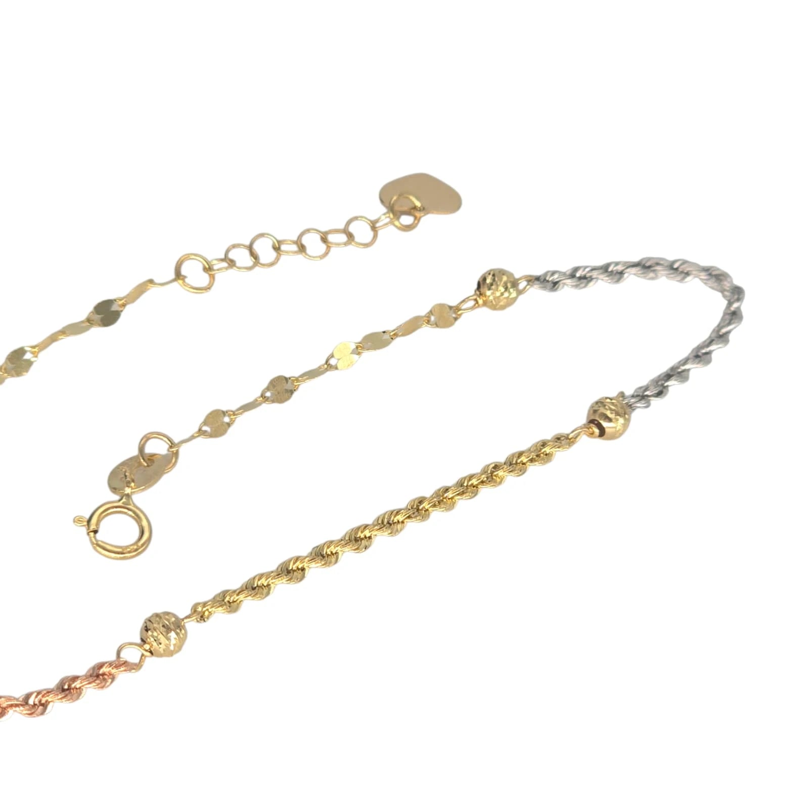 Bracciale Tricolore in Oro 18Kt da 1 Grammo