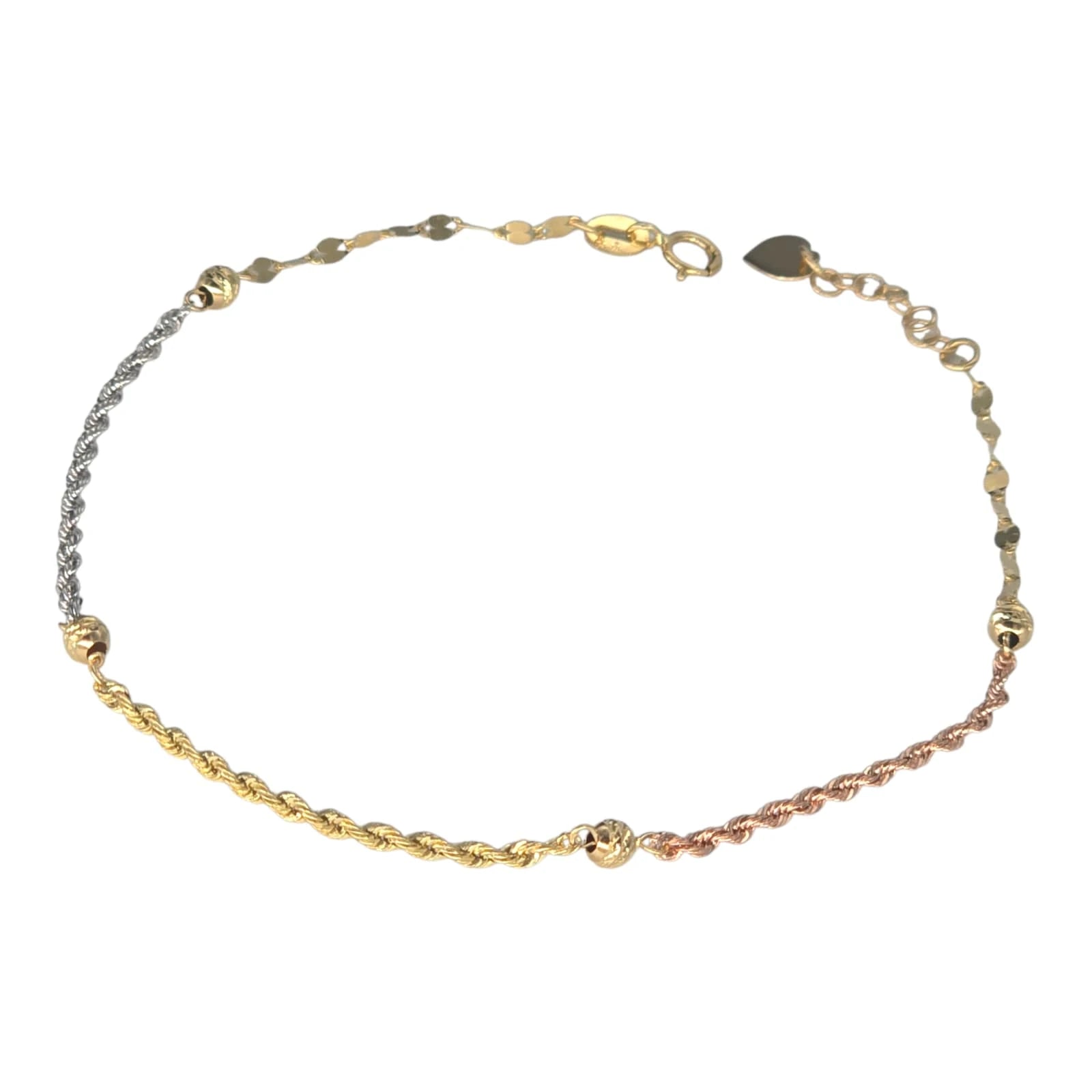 Bracciale Tricolore in Oro 18Kt da 1 Grammo
