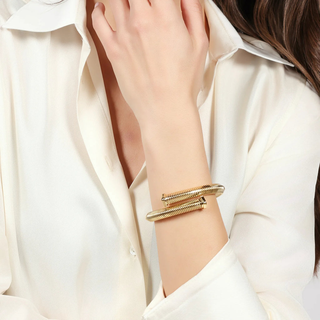 Bracciale Tubogas contrarié dorato Unoaerre 2847