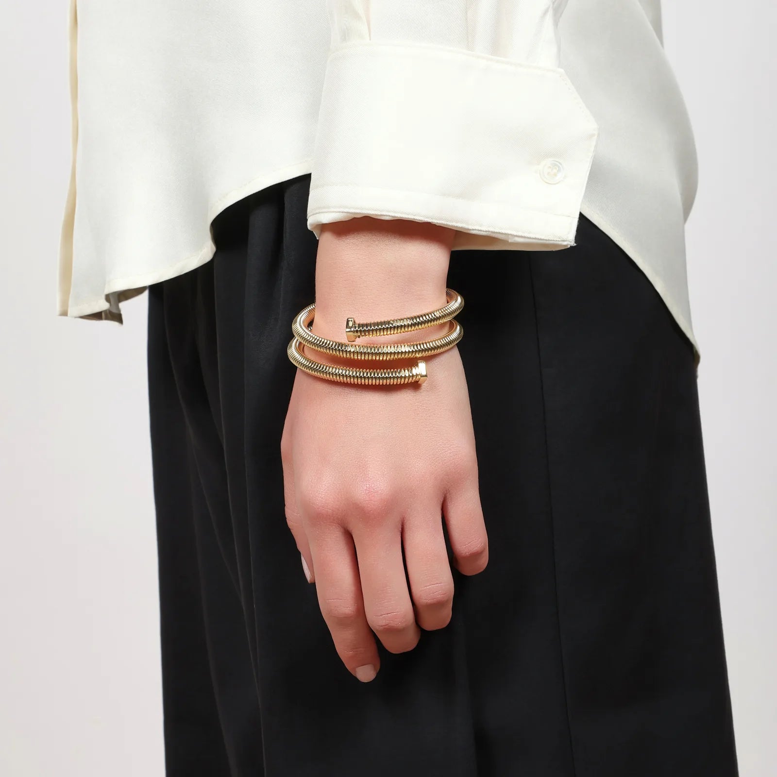 Bracciale Tubogas tre giri dorato Unoaerre 2849