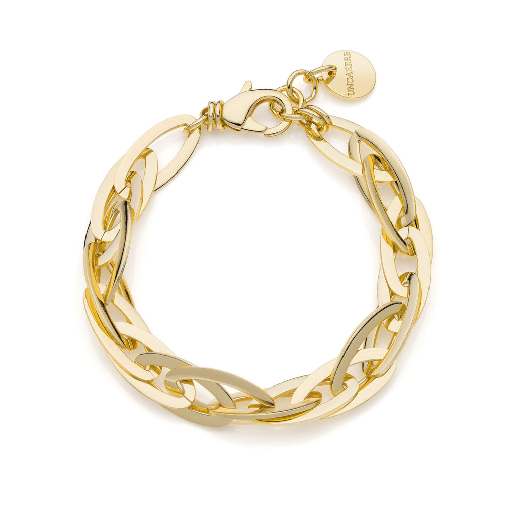 Bracciale Unoaerre donna catena a navette dorato 2342