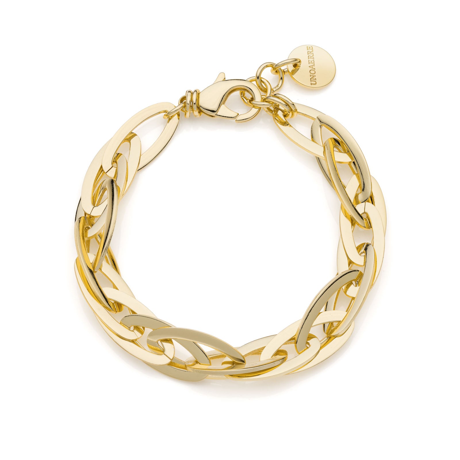 Bracciale Unoaerre donna catena a navette dorato 2342