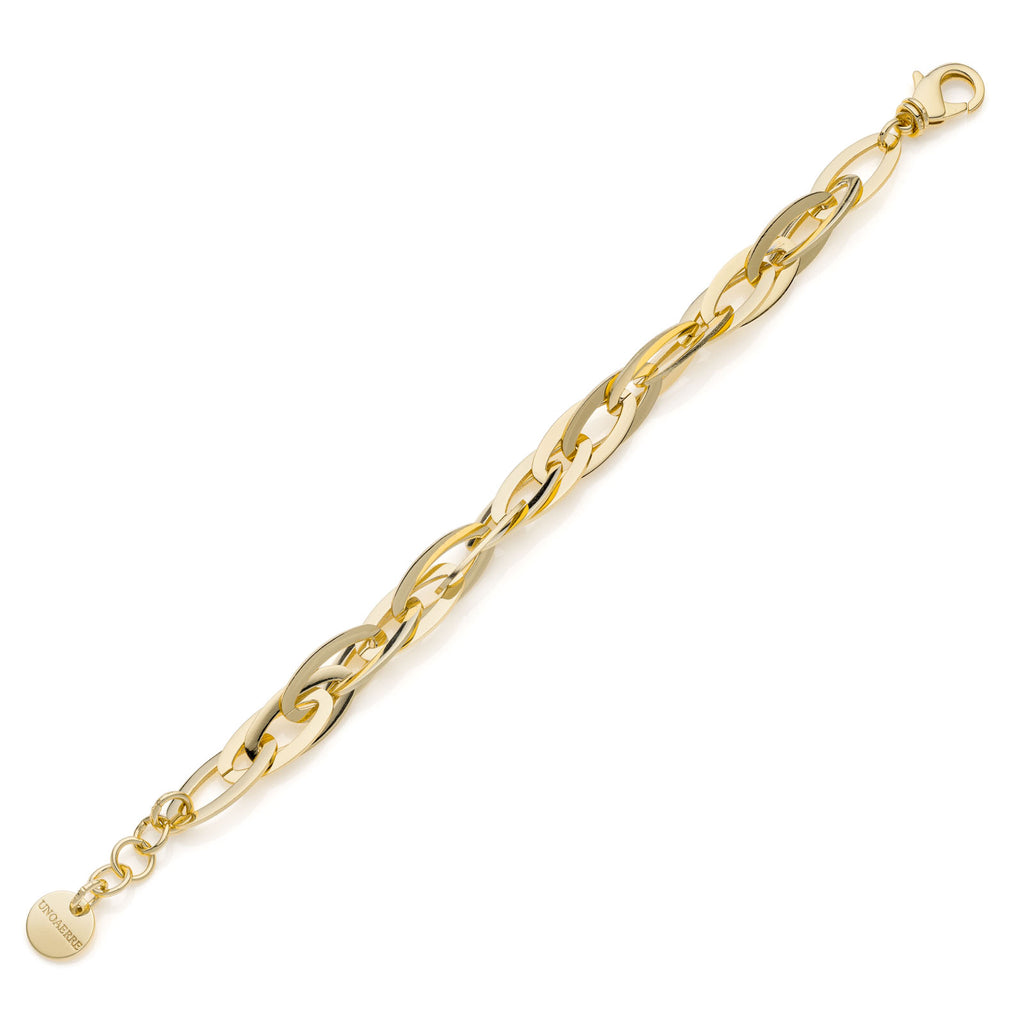 Bracciale Unoaerre donna catena a navette dorato 2342