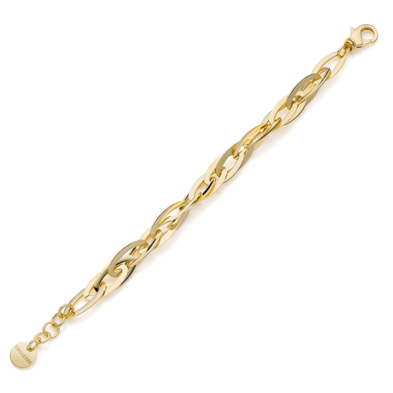 Bracciale Unoaerre donna catena a navette dorato 2342