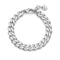 Bracciale Unoaerre donna catena grumetta diamantata argentato 2368