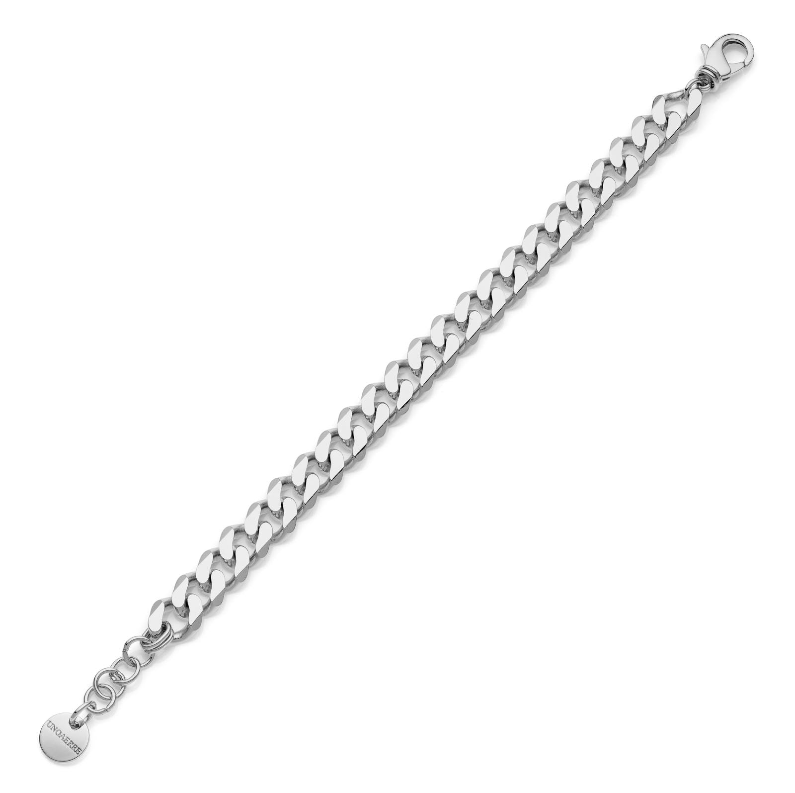 Bracciale Unoaerre donna catena grumetta diamantata argentato 2368