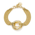 Bracciale Unoaerre donna catena multifilo e cerchi intrecciati 2338