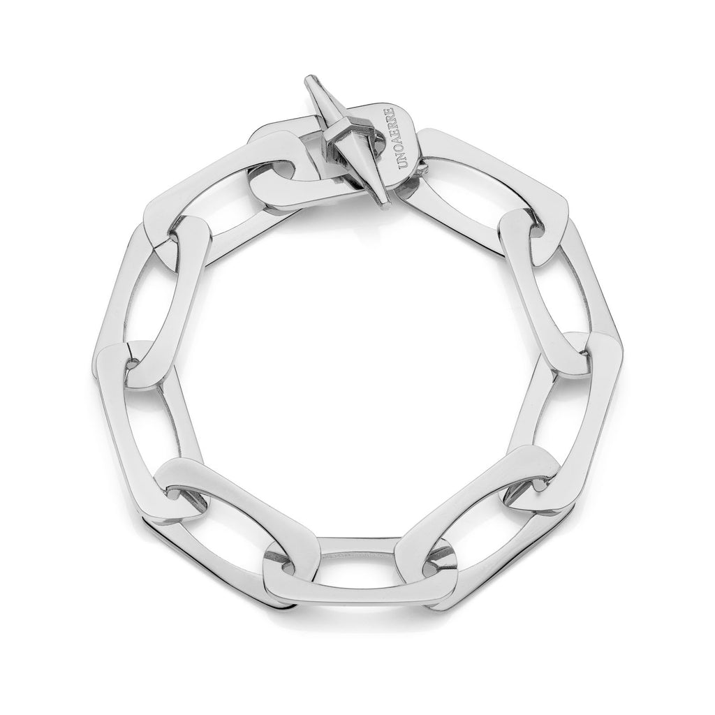 Bracciale Unoaerre donna catena quadra argentato 2352