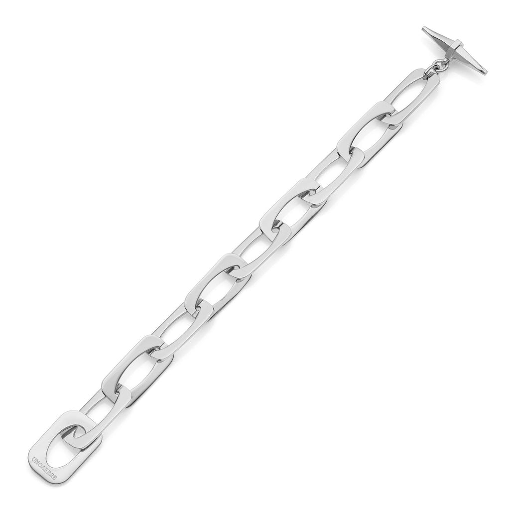 Bracciale Unoaerre donna catena quadra argentato 2352