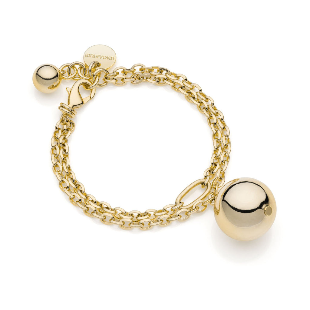 Bracciale Unoaerre donna dorato con ciondolo a sfera 2332