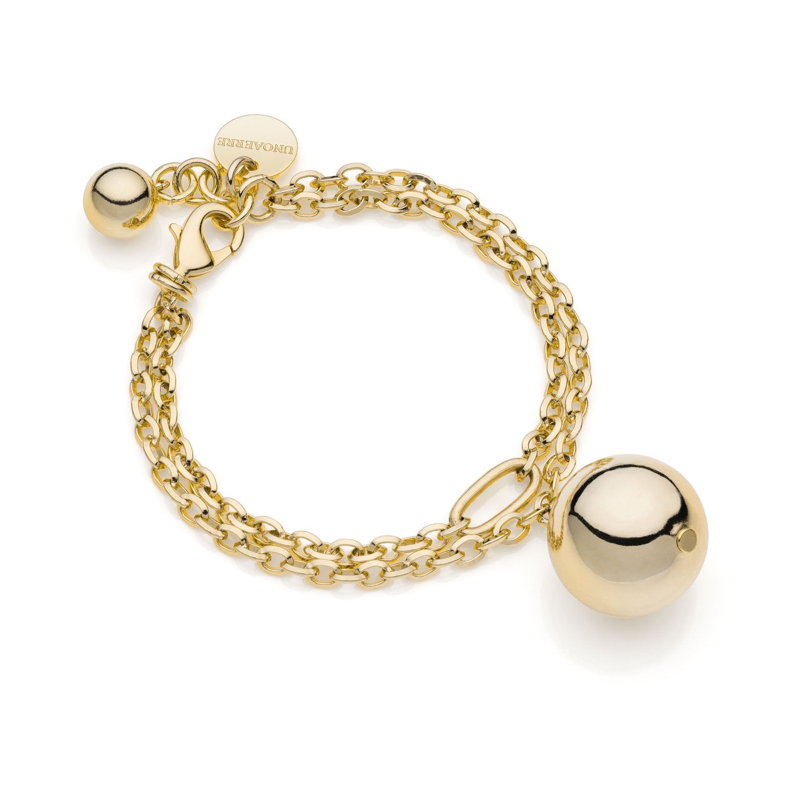 Bracciale Unoaerre donna dorato con ciondolo a sfera 2332