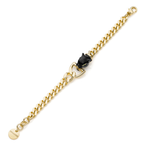 Damen-Armband Unoaerre, vergoldet, mit Pantherkopf 2330