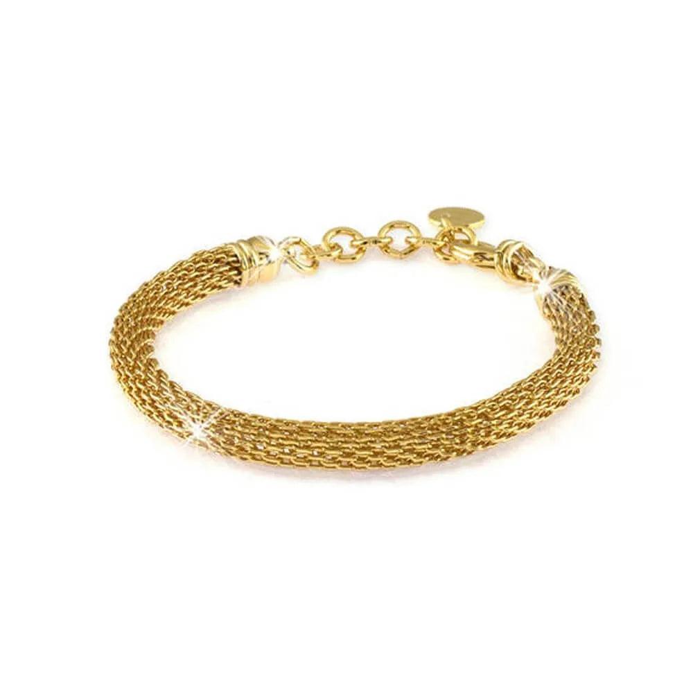 Bracciale Unoaerre donna fashion dorato con maglia a rete 1373