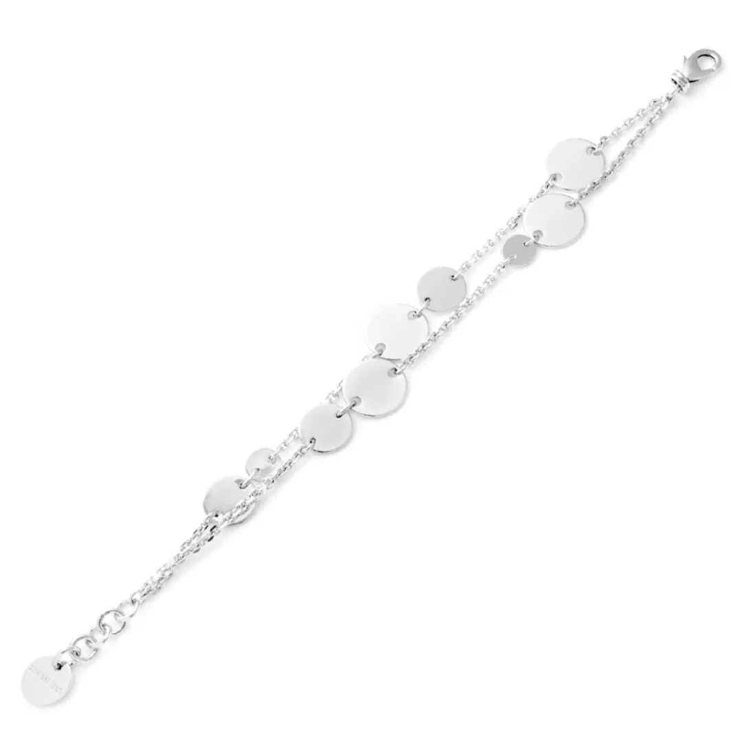 Bracciale Unoaerre donna in bronzo argentato con cerchi 2590