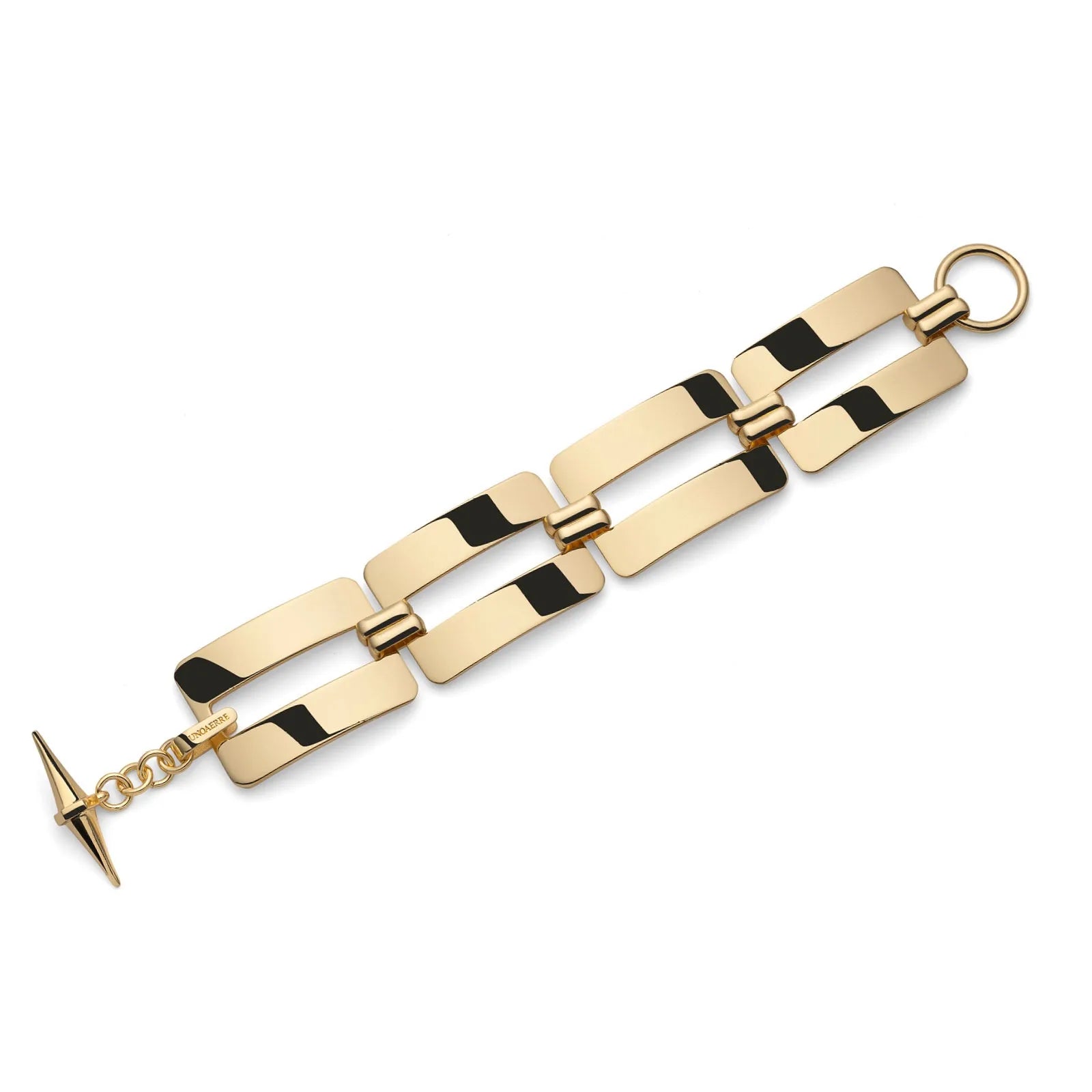 Bracciale Unoaerre donna in bronzo dorato maglia grande 2647