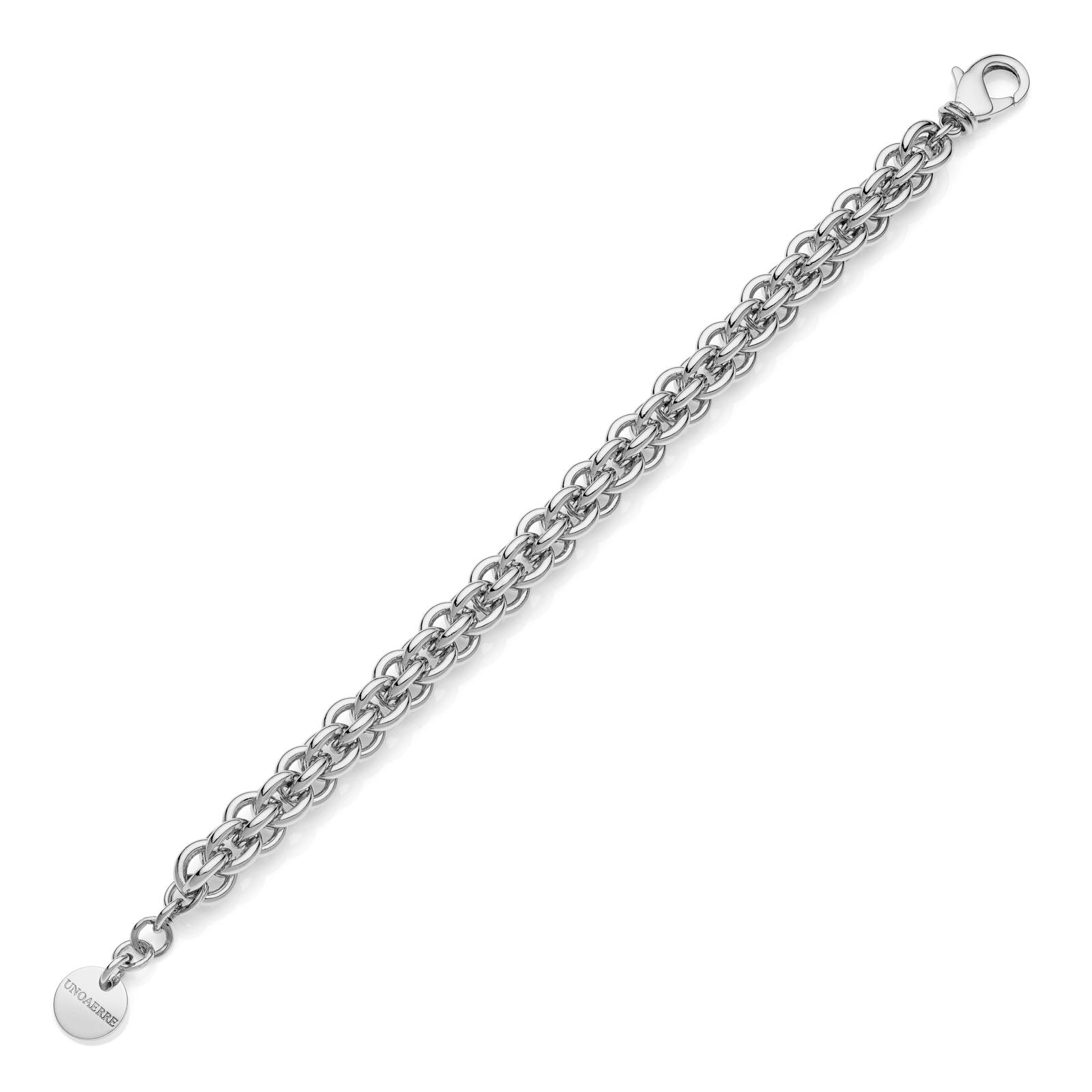 Bracciale Unoaerre donna multifilo in catena rolò argentata 2361