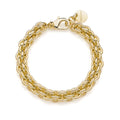 Bracciale Unoaerre donna multifilo in catena rolò dorata 2360