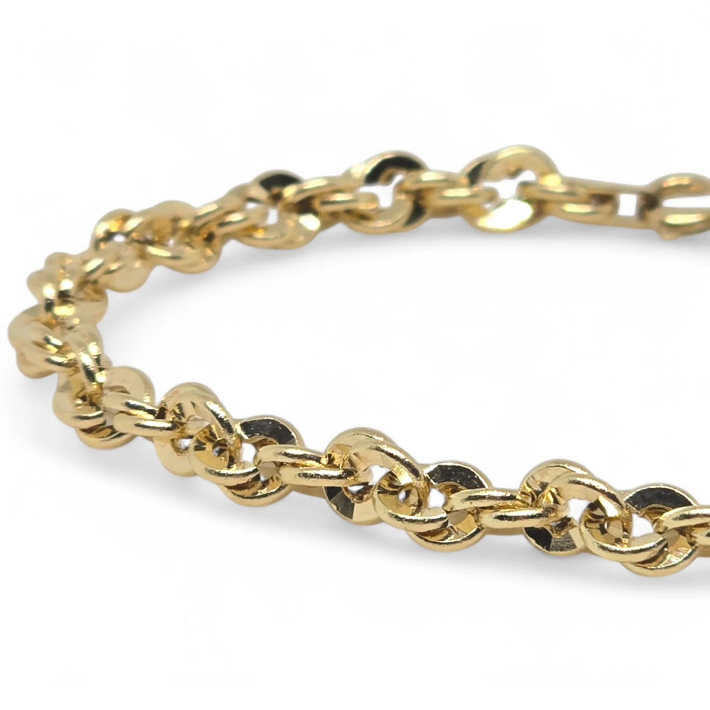 Bracciale Uomo in Oro 9kt 375 Maglia a Catena Intrecciata