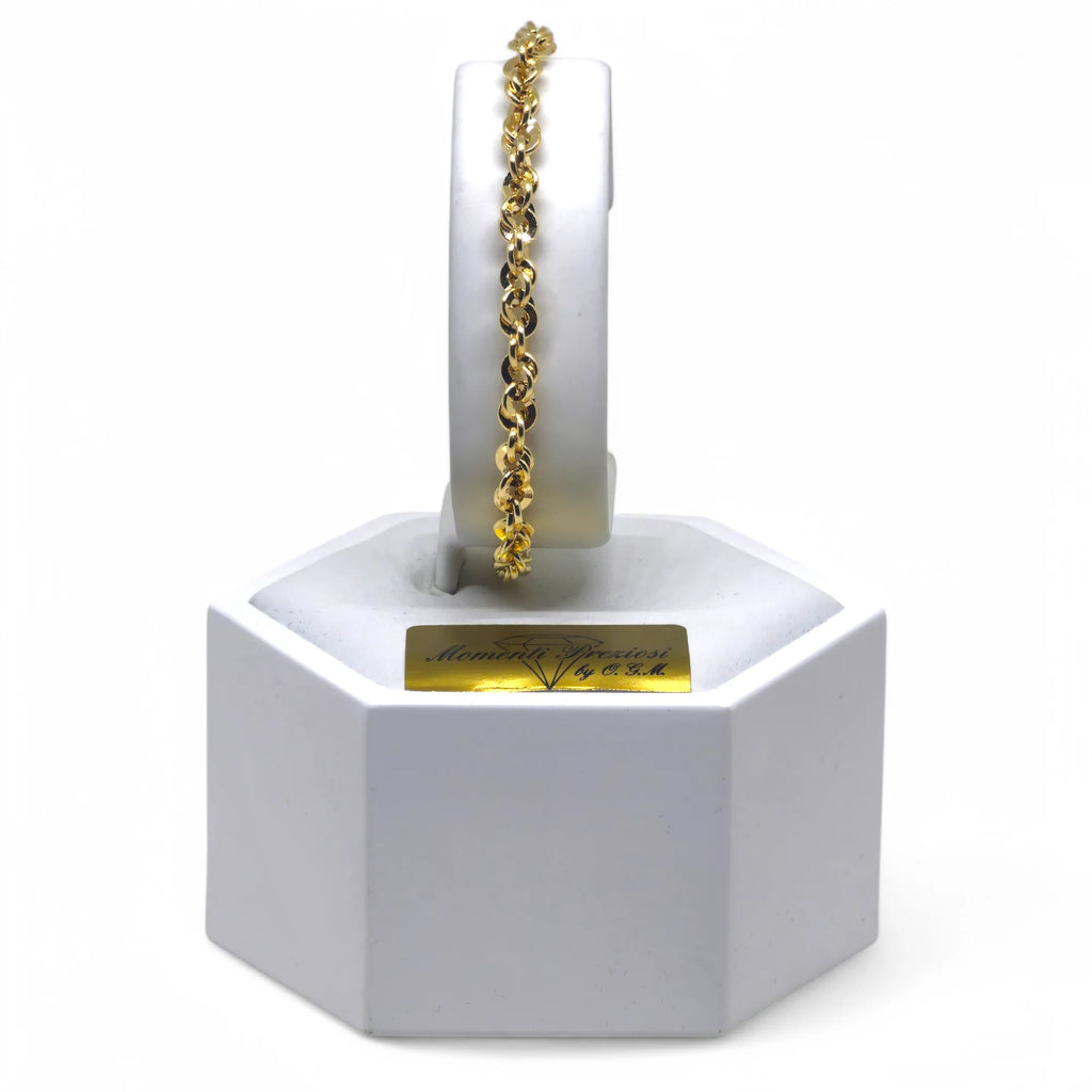 Bracciale Uomo in Oro 9kt 375 Maglia a Catena Intrecciata